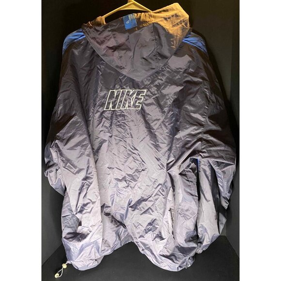 Nike Gray Spellout Windbreaker Jacket Mens XL Retro 90s Y2K Gray Tag Hoodie - Picture 2 of 7